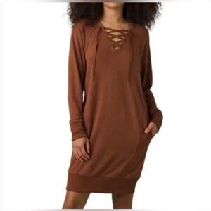 New! prAna Rue Heather Cozy up Terry lounge dress